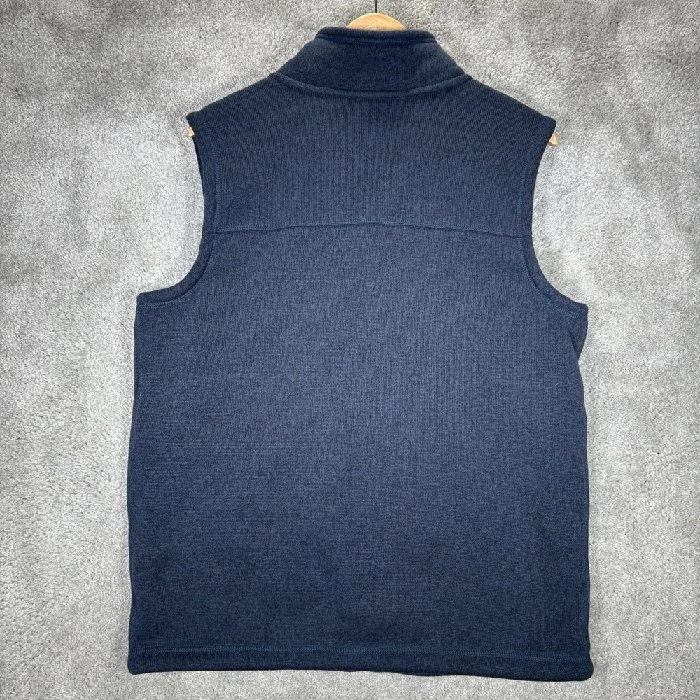 The North Face Sweater Fleece Vest Mens M Full Zip Blue Corona Company Logo